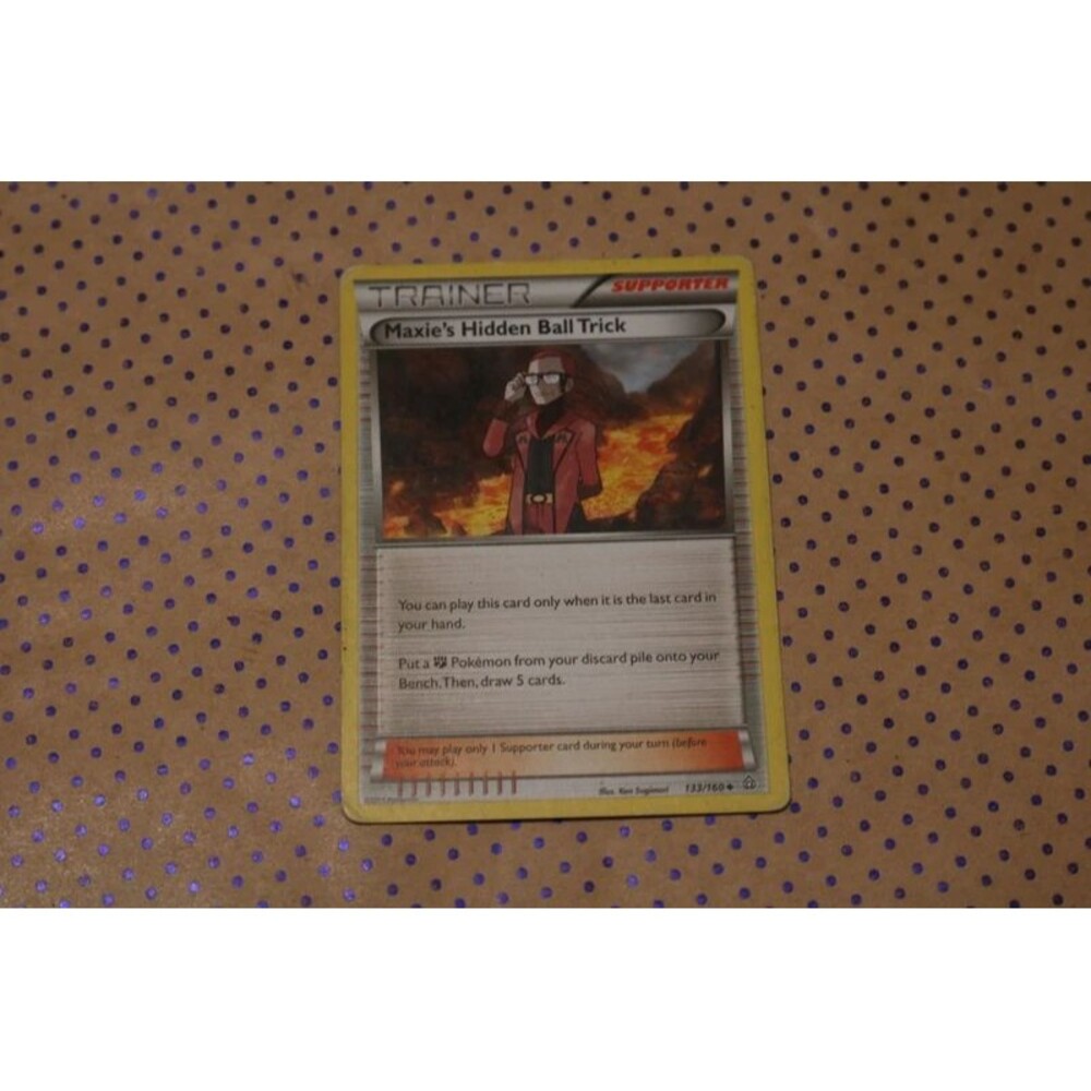 Maxie's Hidden Ball Trick 133/160 Pokemon Card (2015)